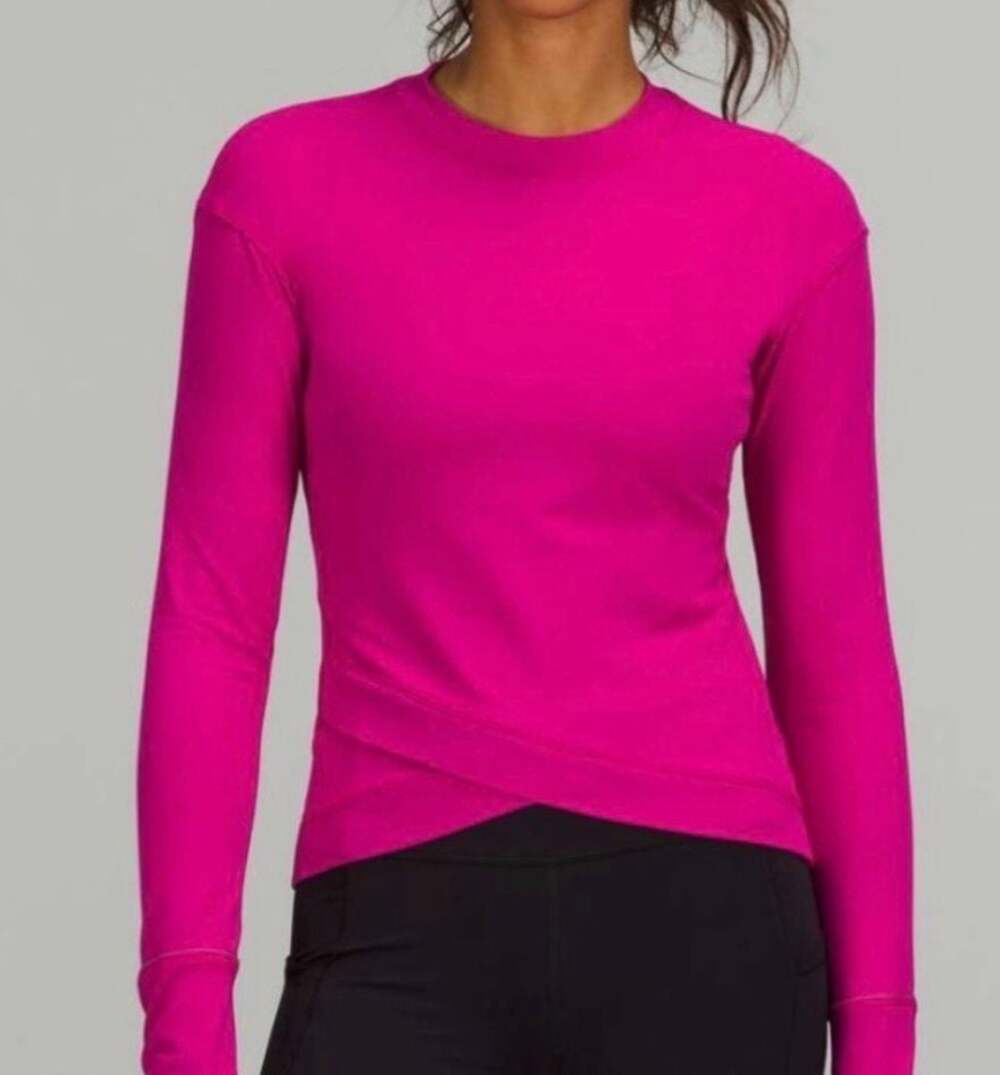 lululemon Close to Crossing Rulu Long Sleeve Top in Ripened Raspberry